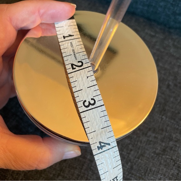 Slant Collections 10 ounce plastic drink cup with straw and copper colored lid. - Picture 7 of 7